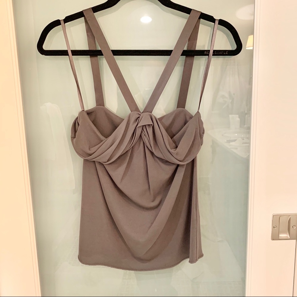 Banana Republic Vintage Silk Bandeau Top (Grey) Size M